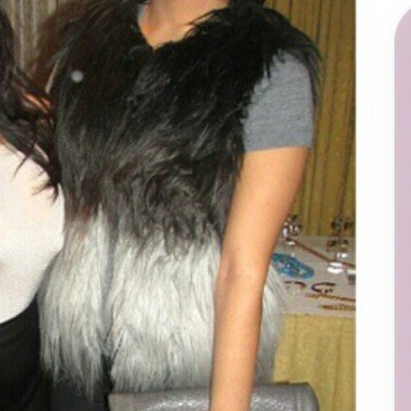 faux fur vest ombre XS - Picture 8 of 8